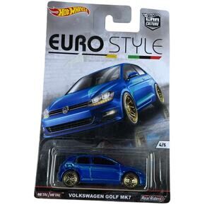 Hot Wheels 2016 Blue Volkswagen Golf MK7 Euro Style New in Packaging